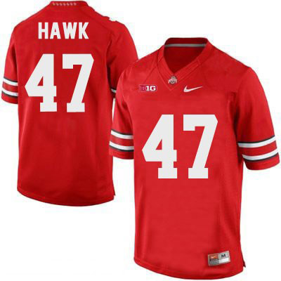 Ohio State Buckeyes Men's A.J. Hawk #47 Red Authentic Nike College NCAA Stitched Football Jersey VG19B54TW